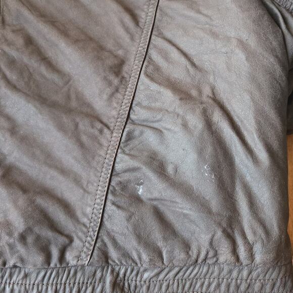 Boulder Ridge Vintage Men's Leather Bomber Moto Coat Jacket Brown Size Medium - Picture 10 of 10